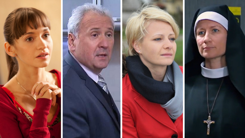 kadry z seriali: Klan, M jak miłość, Na Wspólnej, Majka